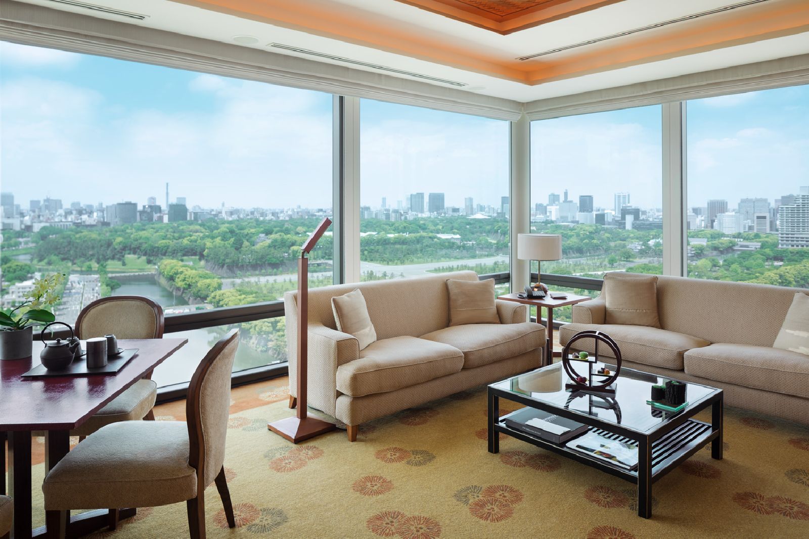 A Deluxe Suite with panoramic views at the Peninsula Tokyo