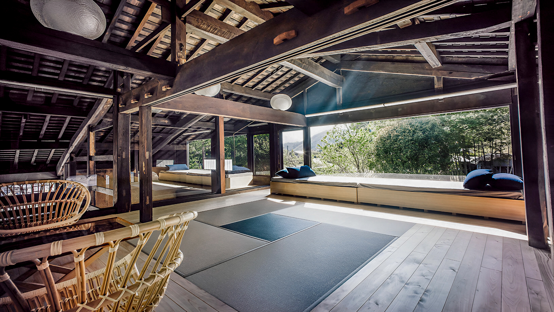 Upstairs room at Zenagi in Japan