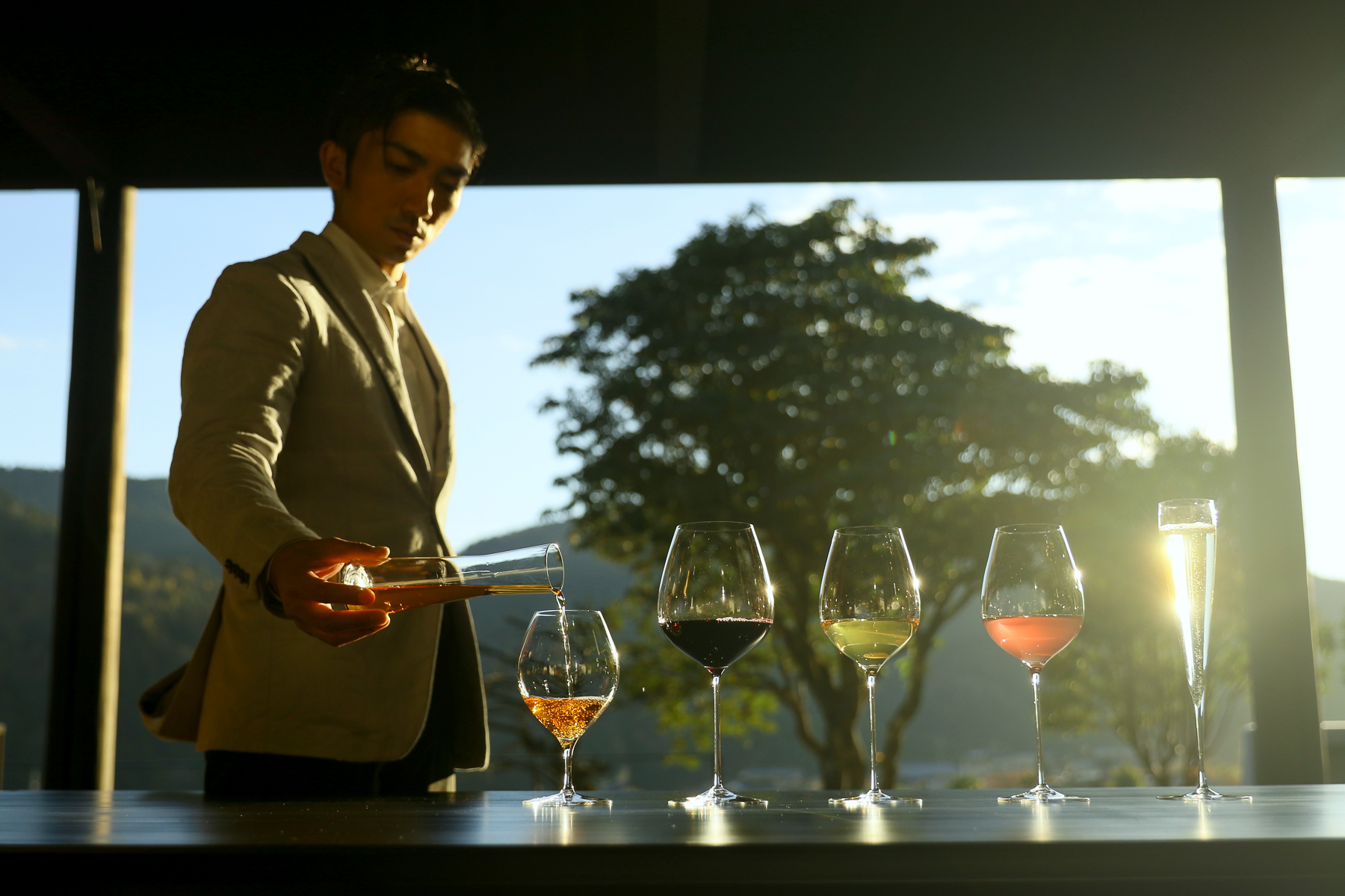 Wine tasting at Zenagi in Japan