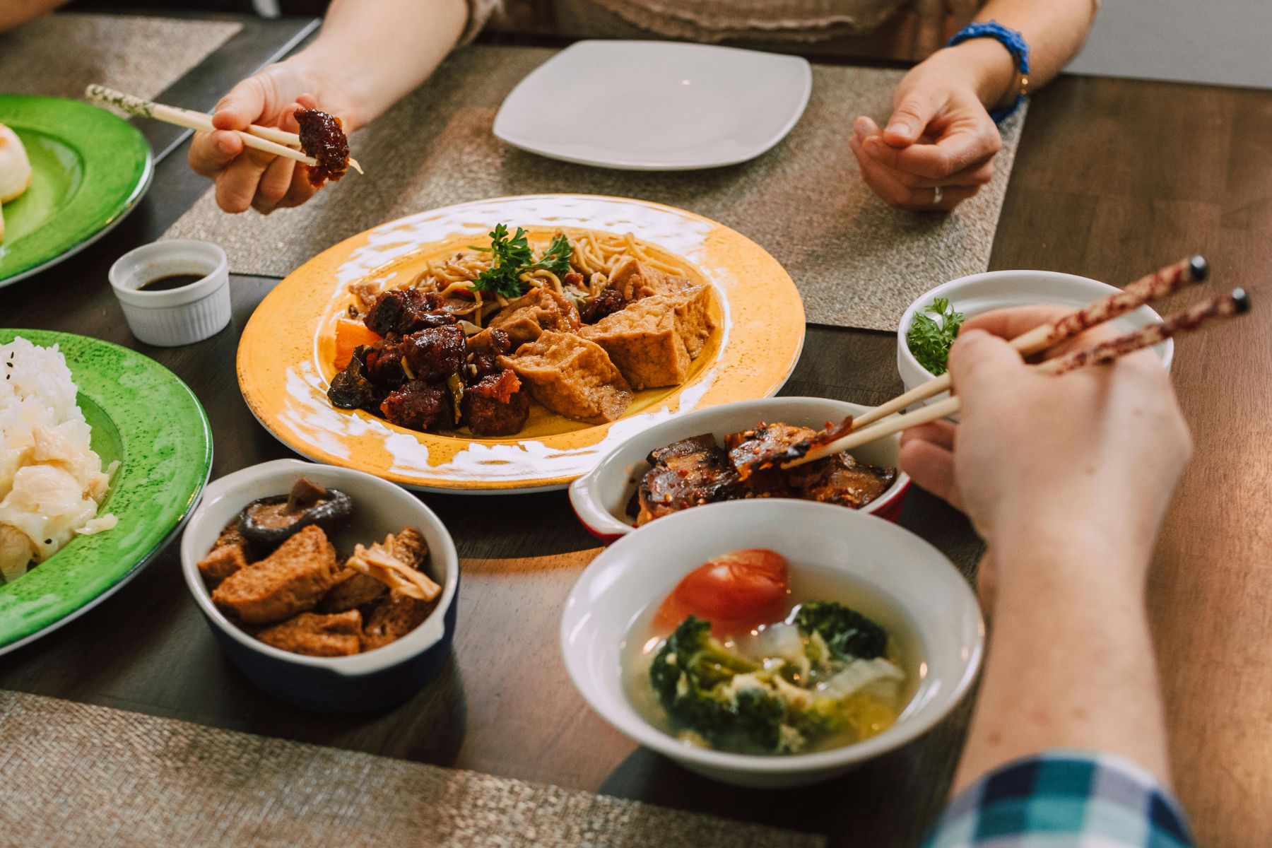 Family meal served in Japan