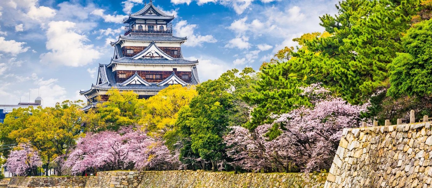 Hiroshima Castle and the Shukkei-en Strolling Gardens in Japan