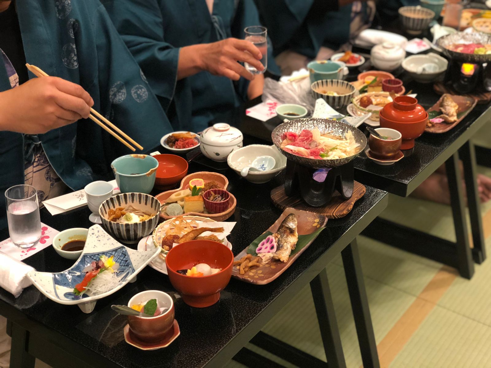 A traditional kaieski meal in Japan