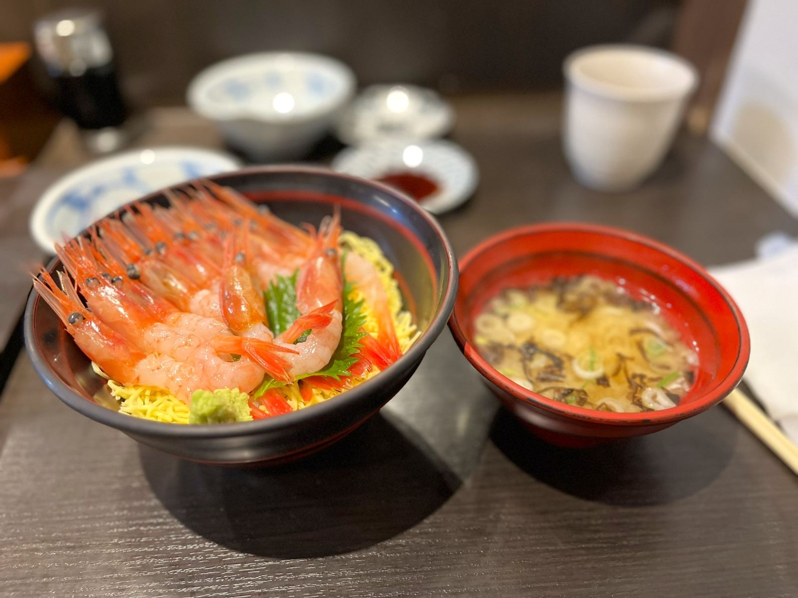 Seafood dish served at Onicho Fish Market in Japan