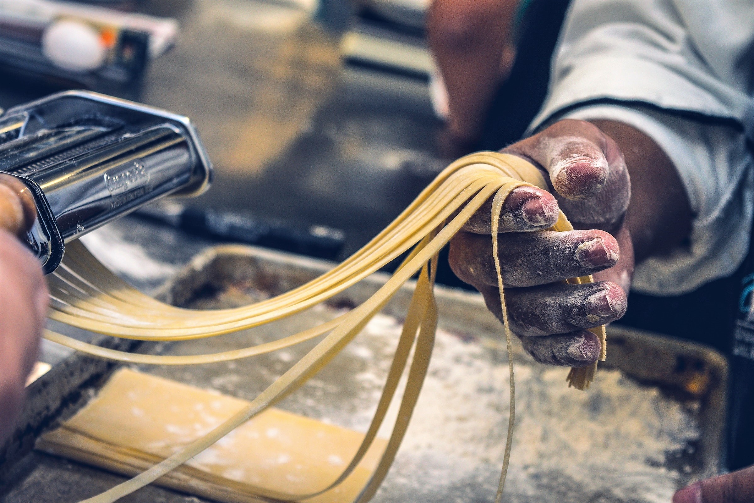 A chef making ramen in Japan