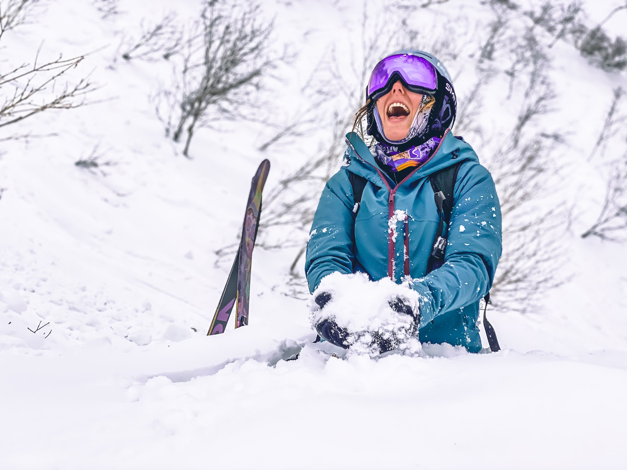 Skiing on the slopes of Niseko in Japan