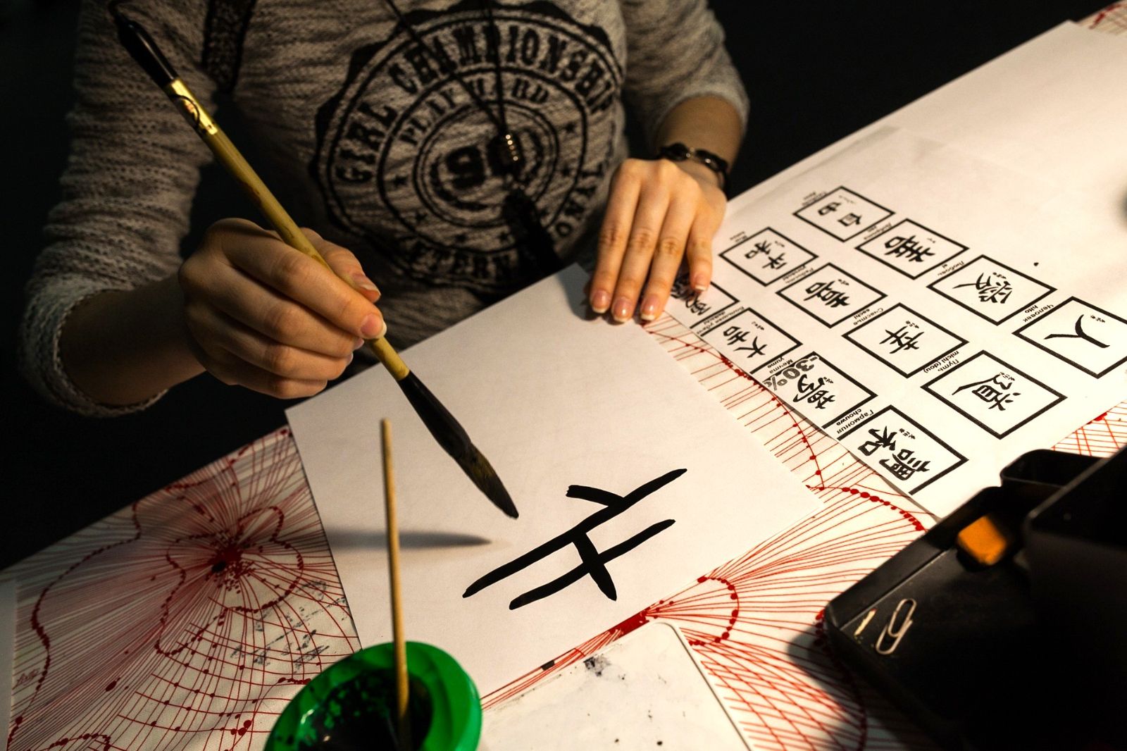 Calligraphy class in Kyoto