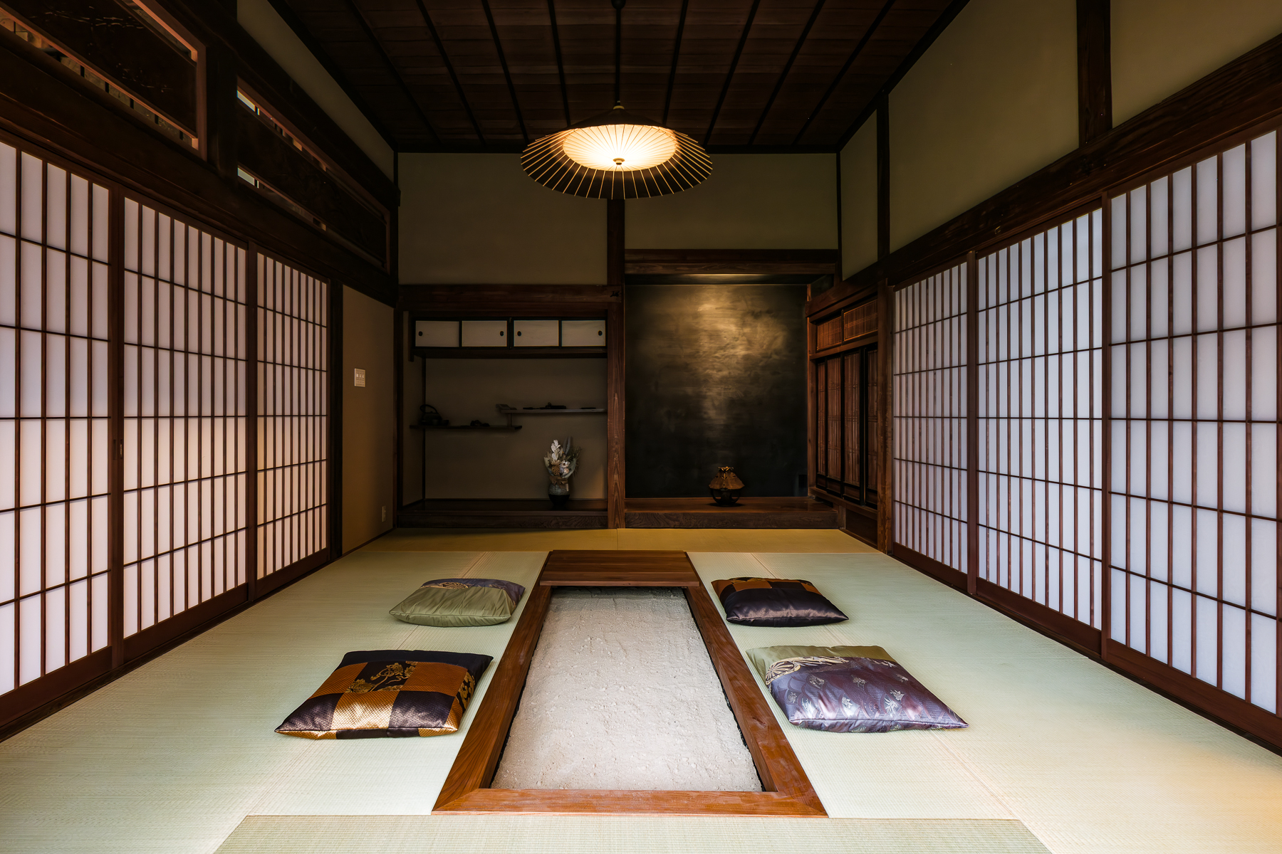 Living area at The Omoya in Japan