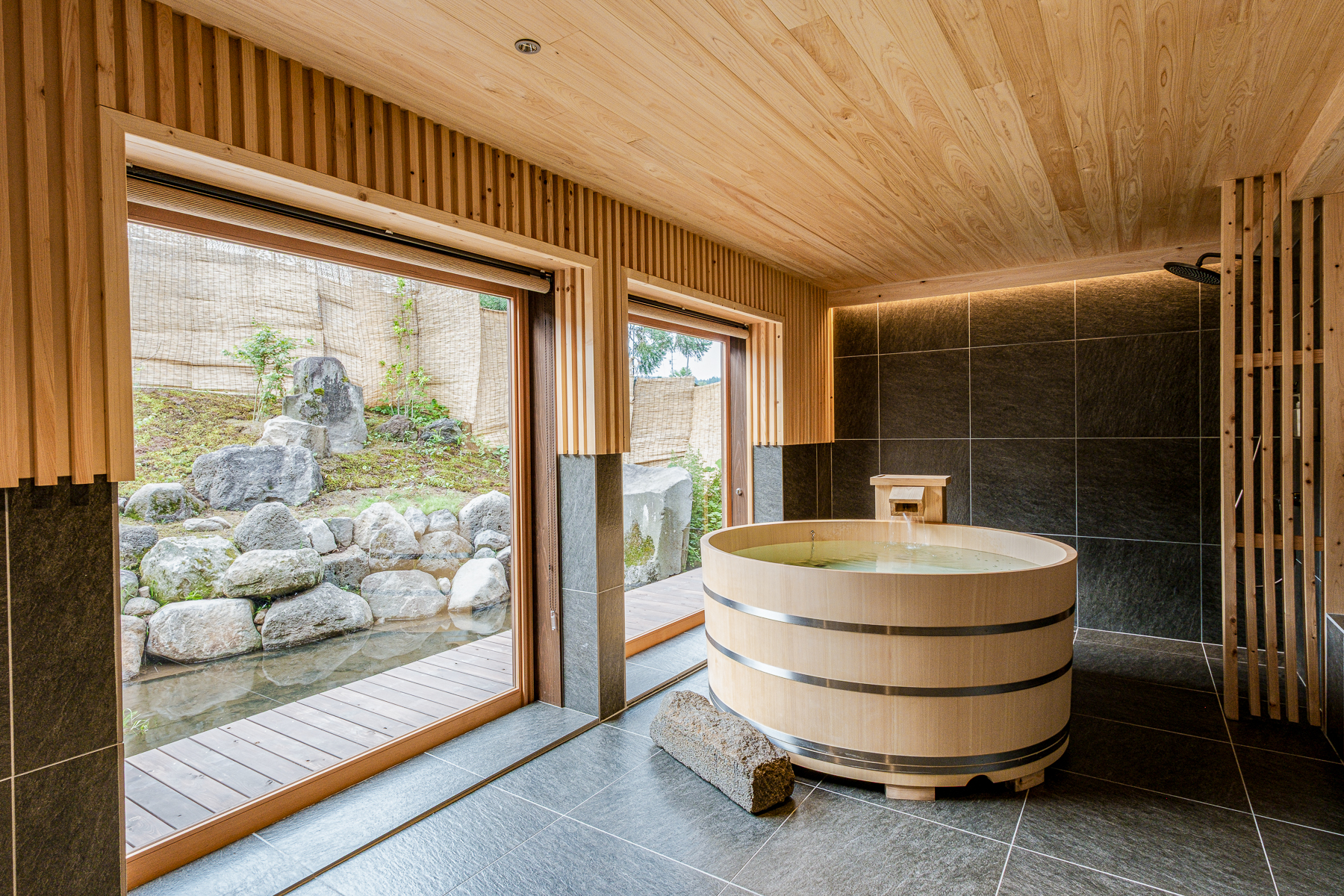 Onsen room at The Omoya in Japan