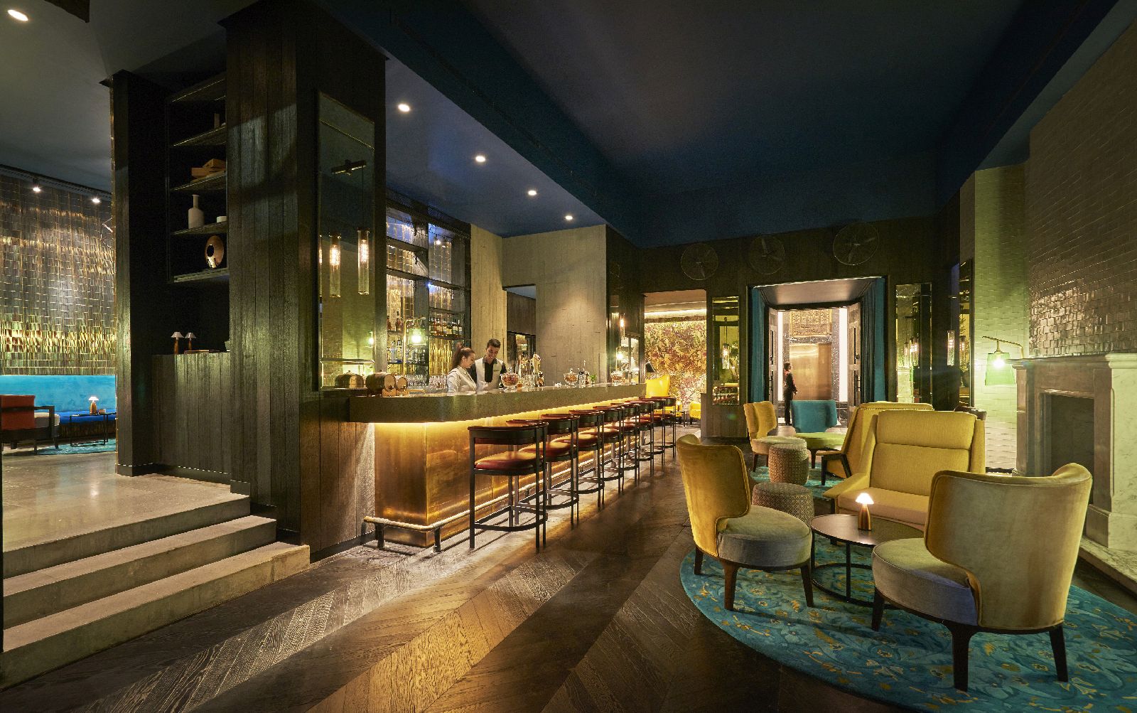 Atmospheric bar at the Fairmont Amman Jordan