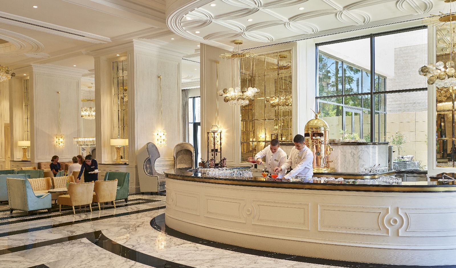 The crystal lounge at the Fairmont Amman Jordan