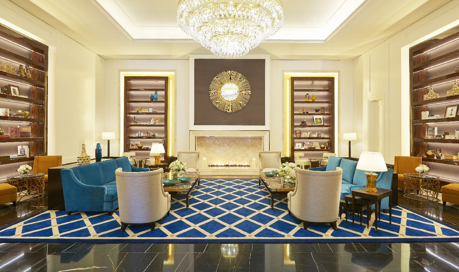 Library of the Fairmont Amman Jordan