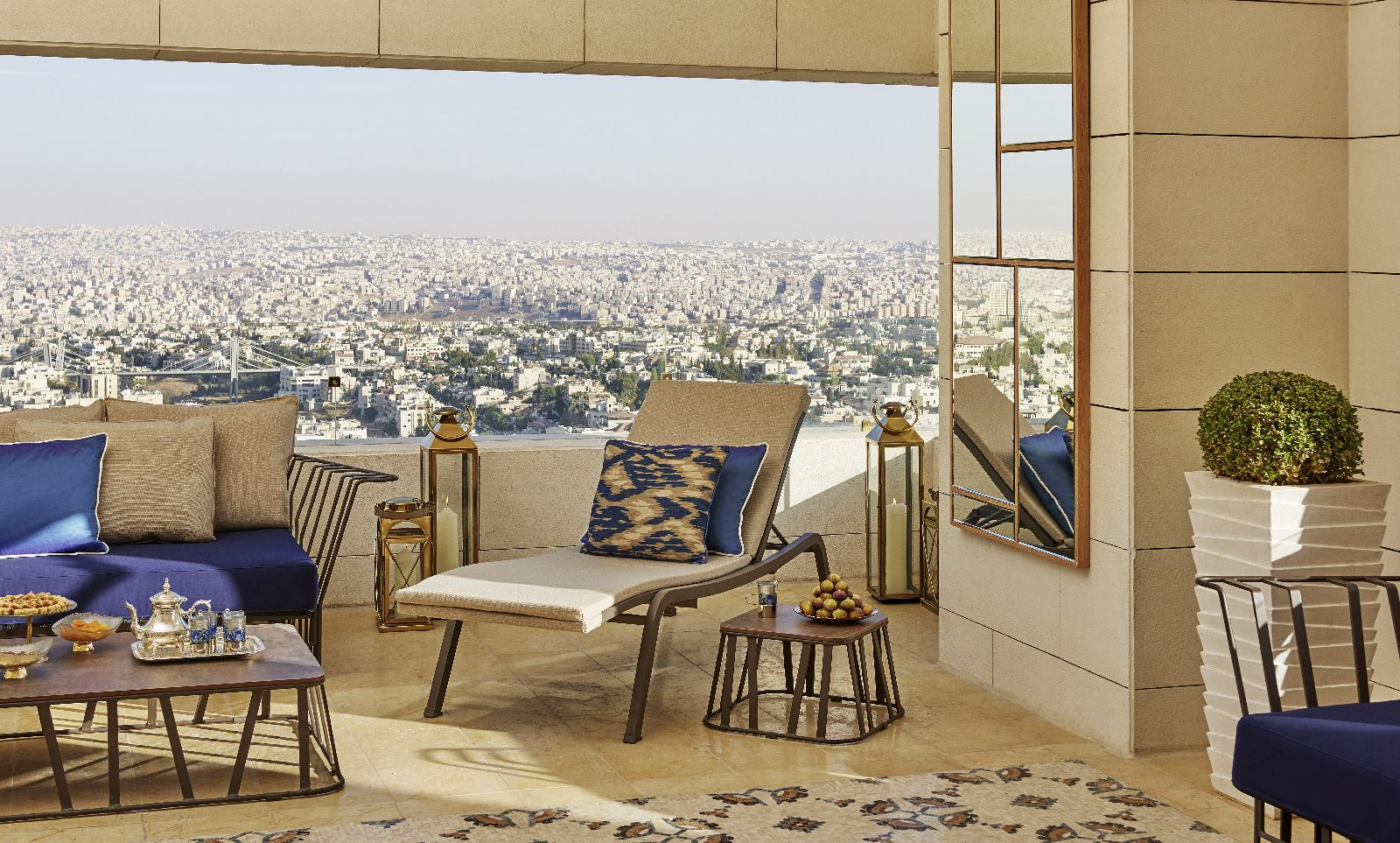 Views from a signature suite at the Fairmont Amman Jordan