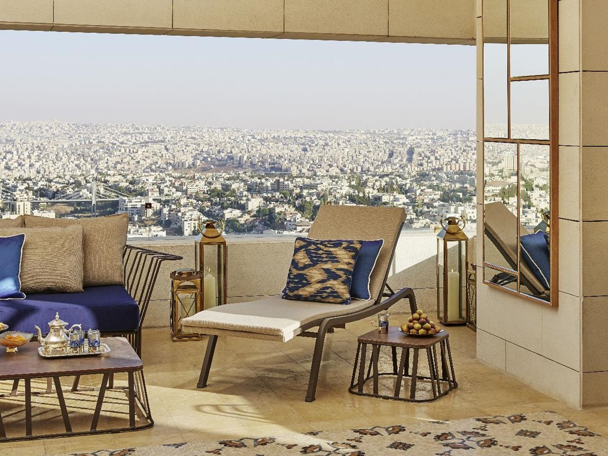 Views from a signature suite at the Fairmont Amman Jordan