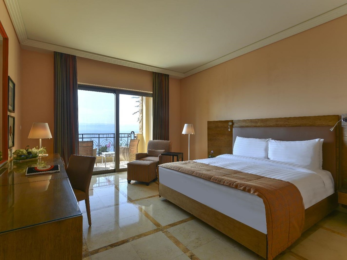 A deluxe room at the Kempinski Ishtar Dead Sea in Jordan
