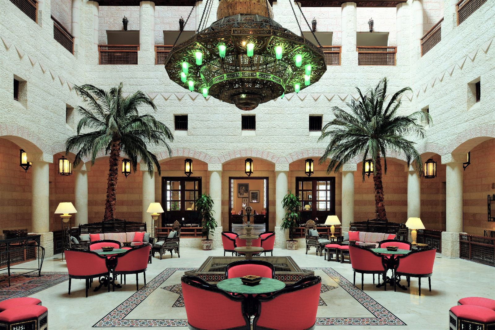 The lobby of the Movenpick Resort Petra in Jordan