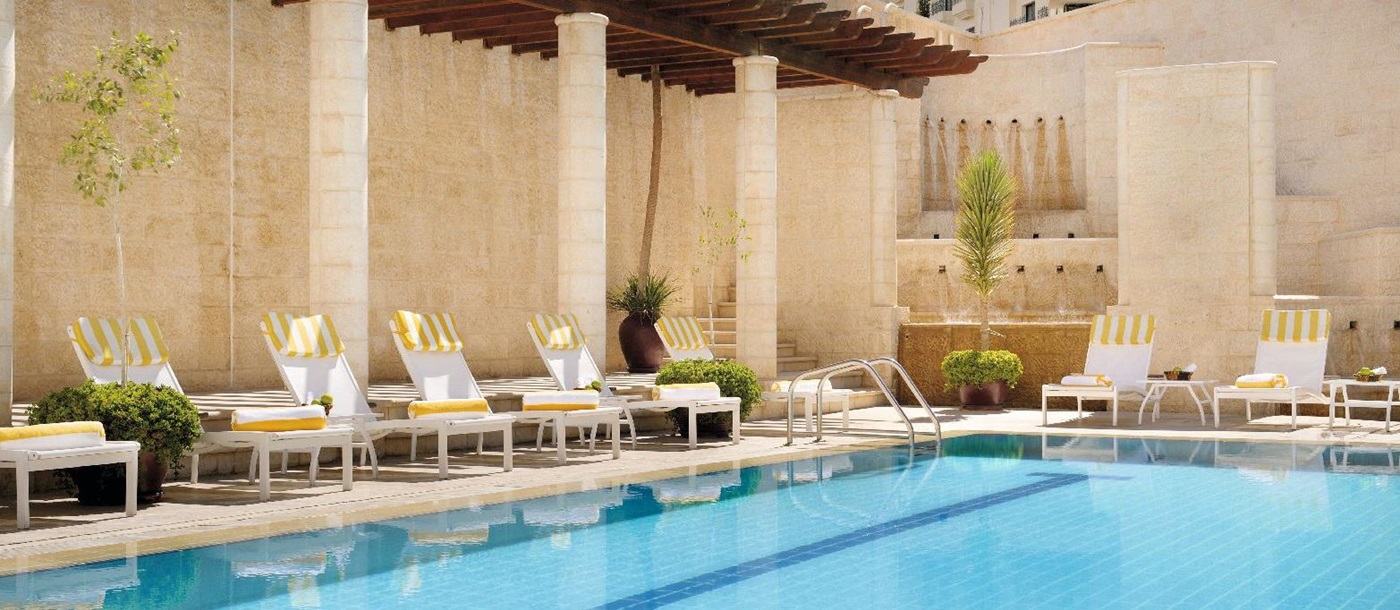 Outdoor swimming pool at the Movenpick Resort Petra in Jordan