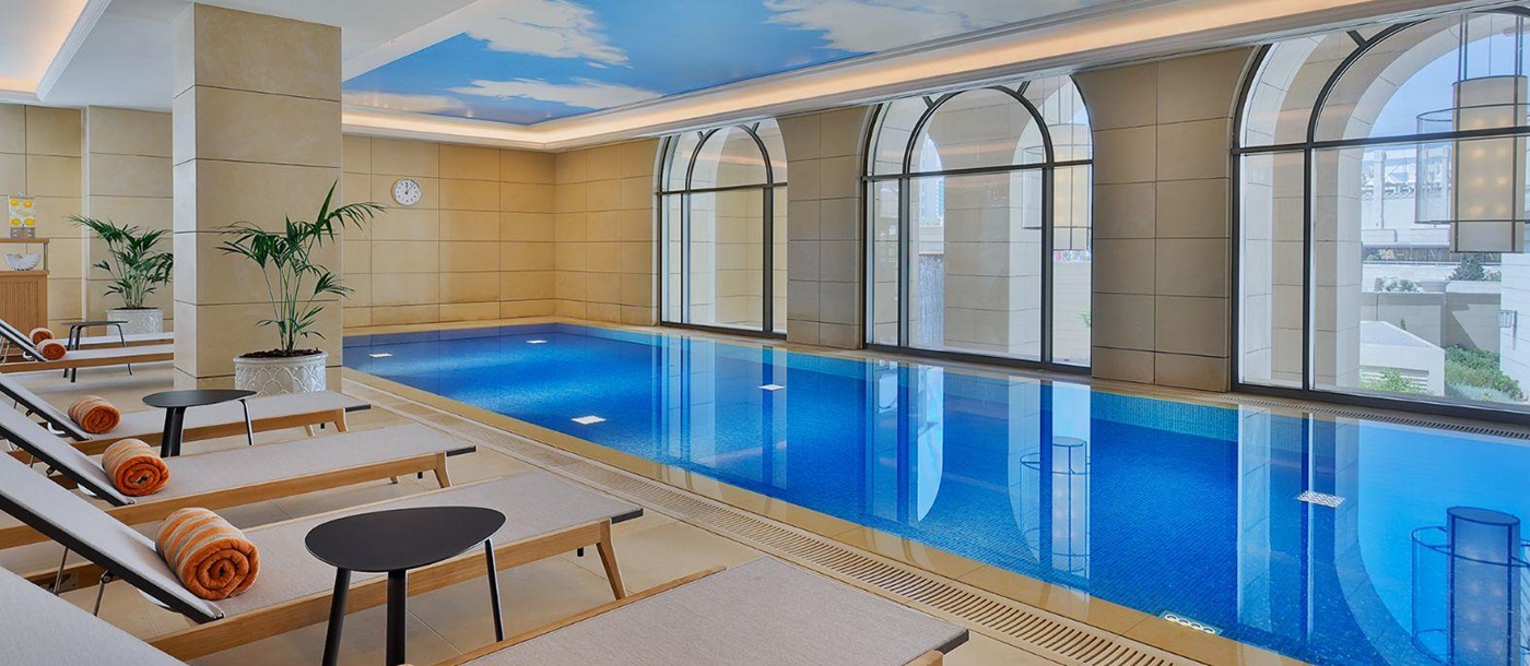 Indoor swimming pool at the Ritz Carlton Amman in Jordan