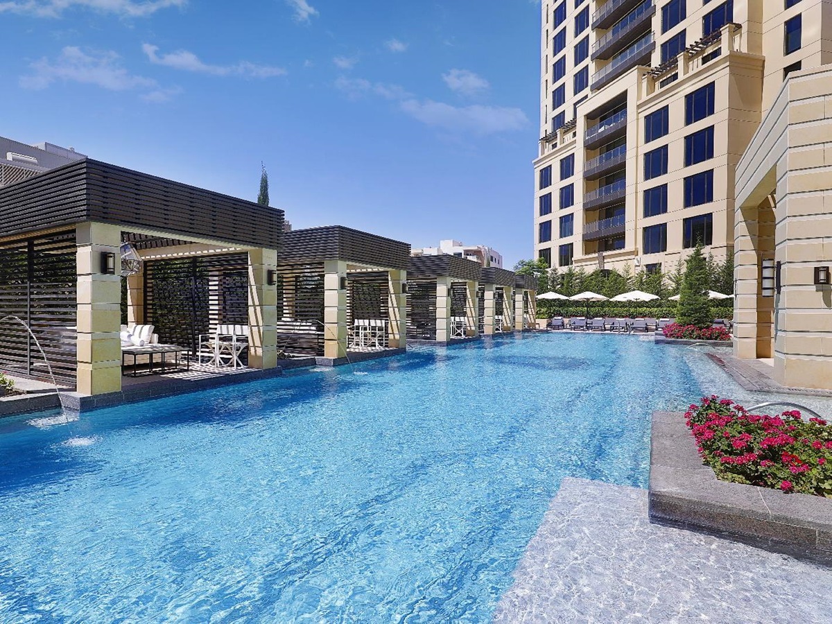 Rooftop pool at the St Regis Amman Jordan