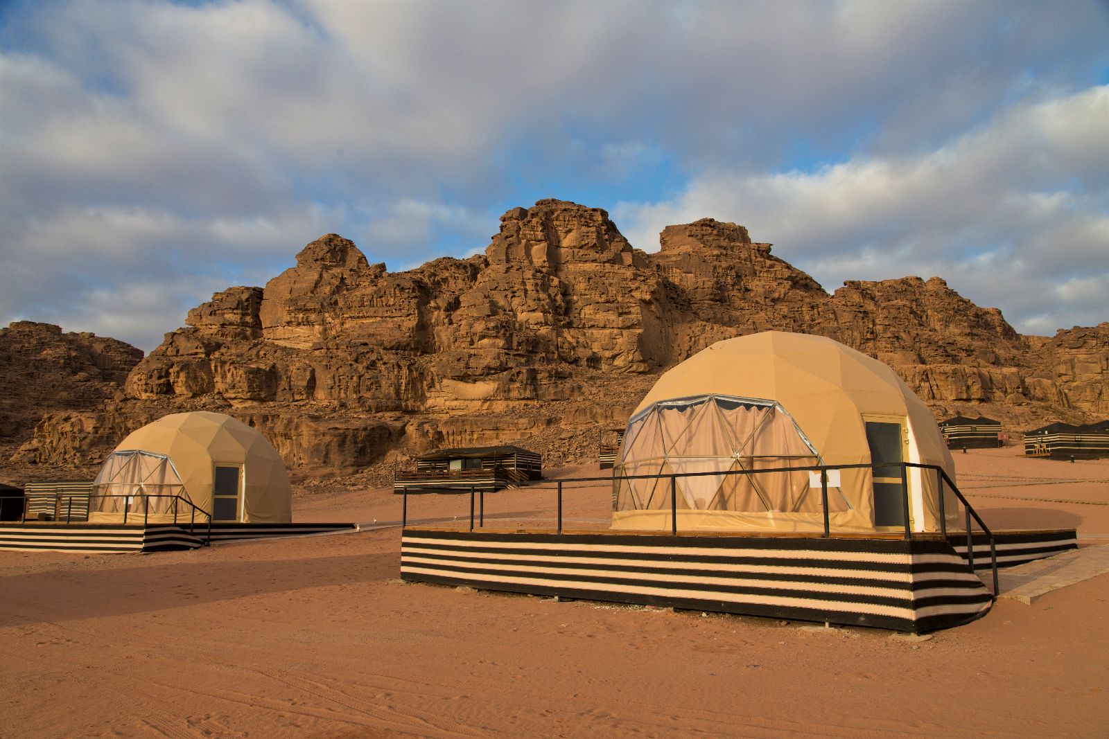 Martian domes at Sun City Camp Wadi Rum Jordan