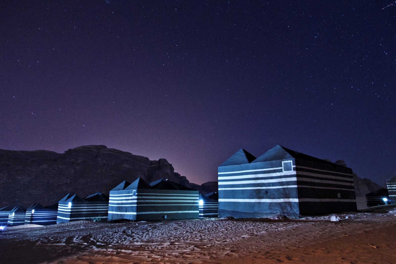 Bedouin tents at Sun City Camp Wadi Rum Jordan