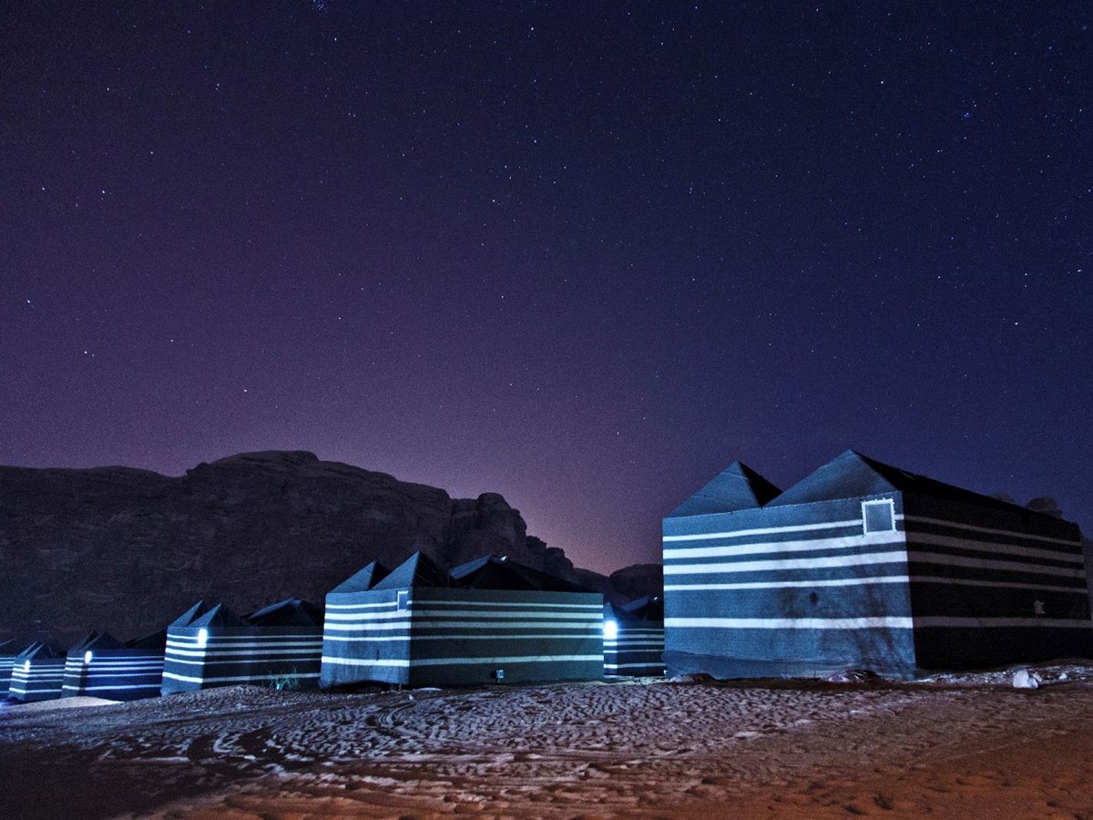 Bedouin tents at Sun City Camp Wadi Rum Jordan