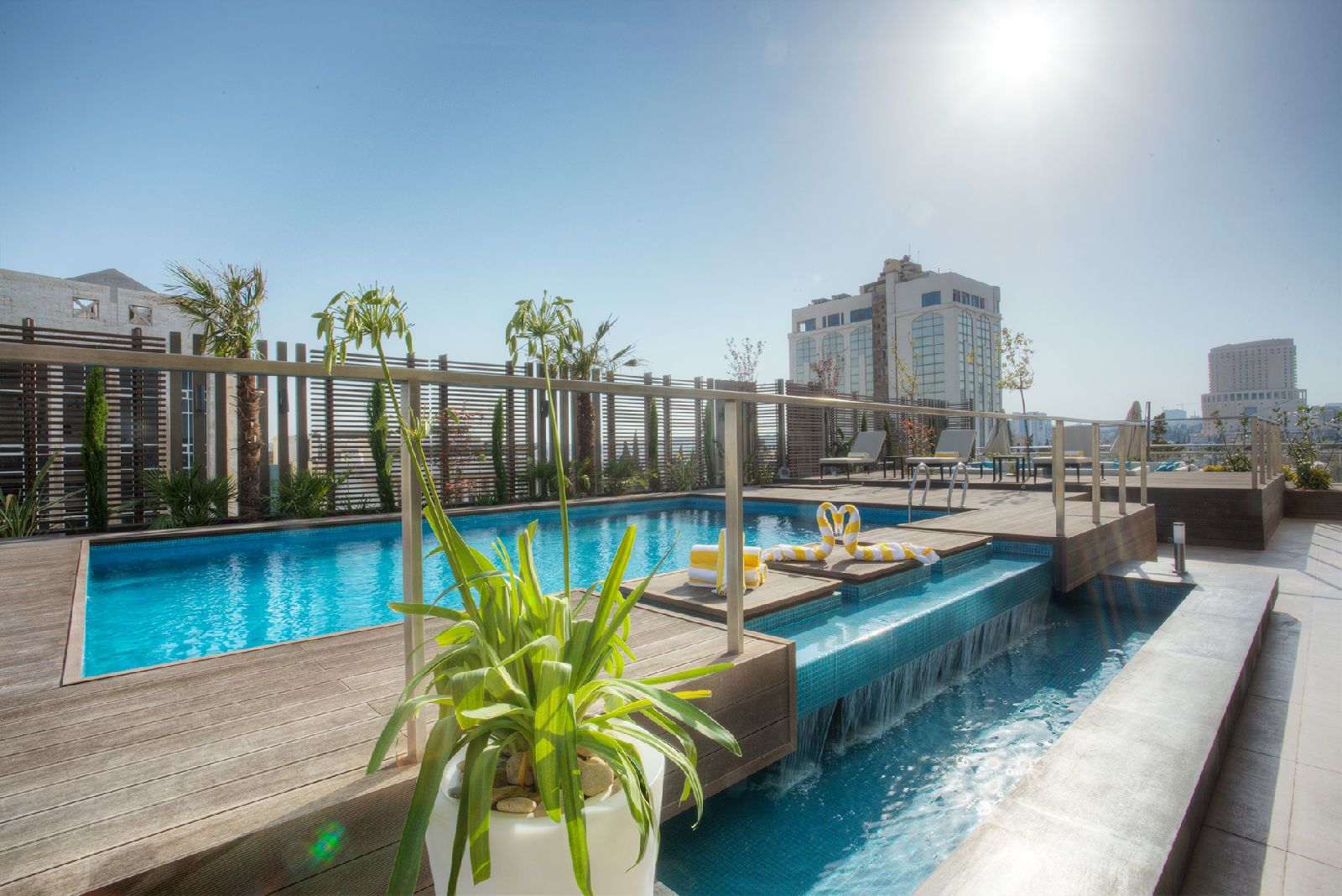 The rooftop pool at The House Boutique Suites Amman Jordan