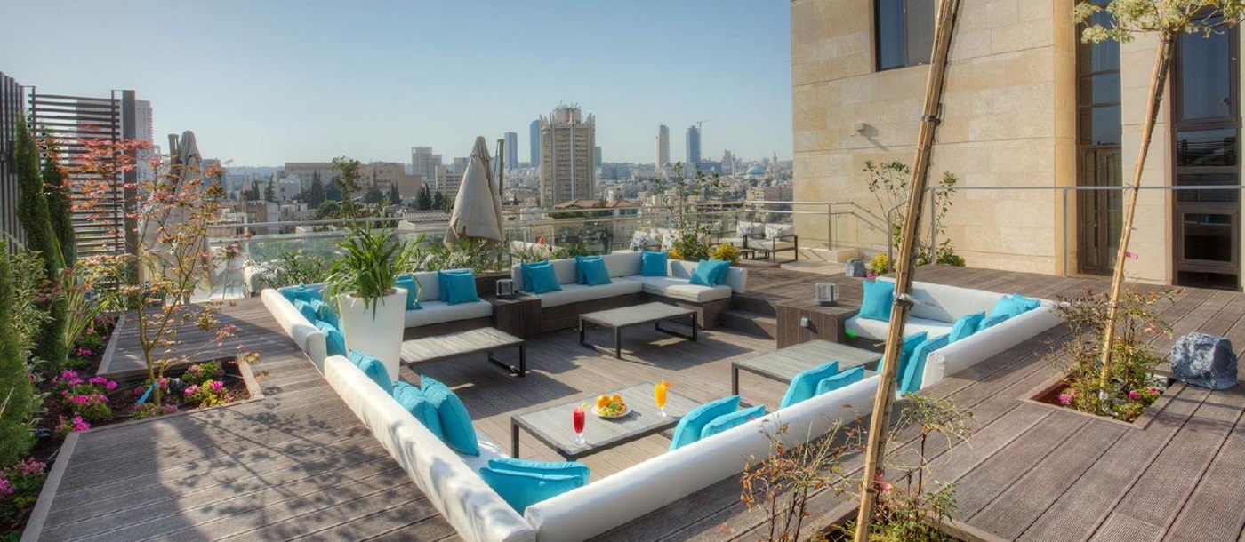 Roof terrace at The House Boutique Suites Amman Jordan