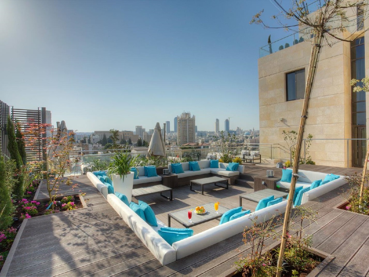 Roof terrace at The House Boutique Suites Amman Jordan