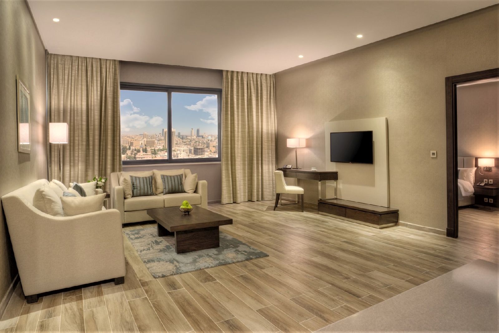 Studio suite interiors at The House Boutique Suites Amman Jordan
