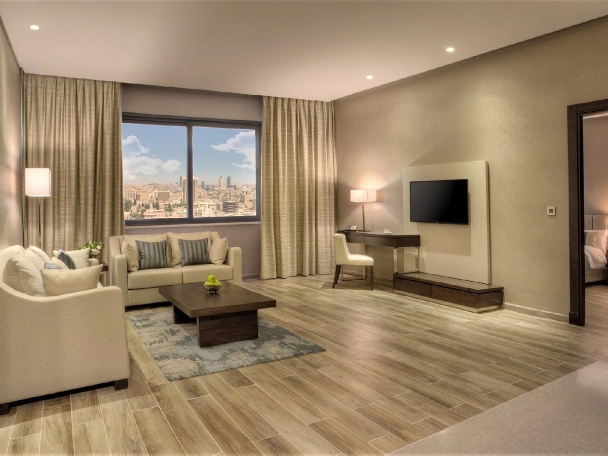 Studio suite interiors at The House Boutique Suites Amman Jordan
