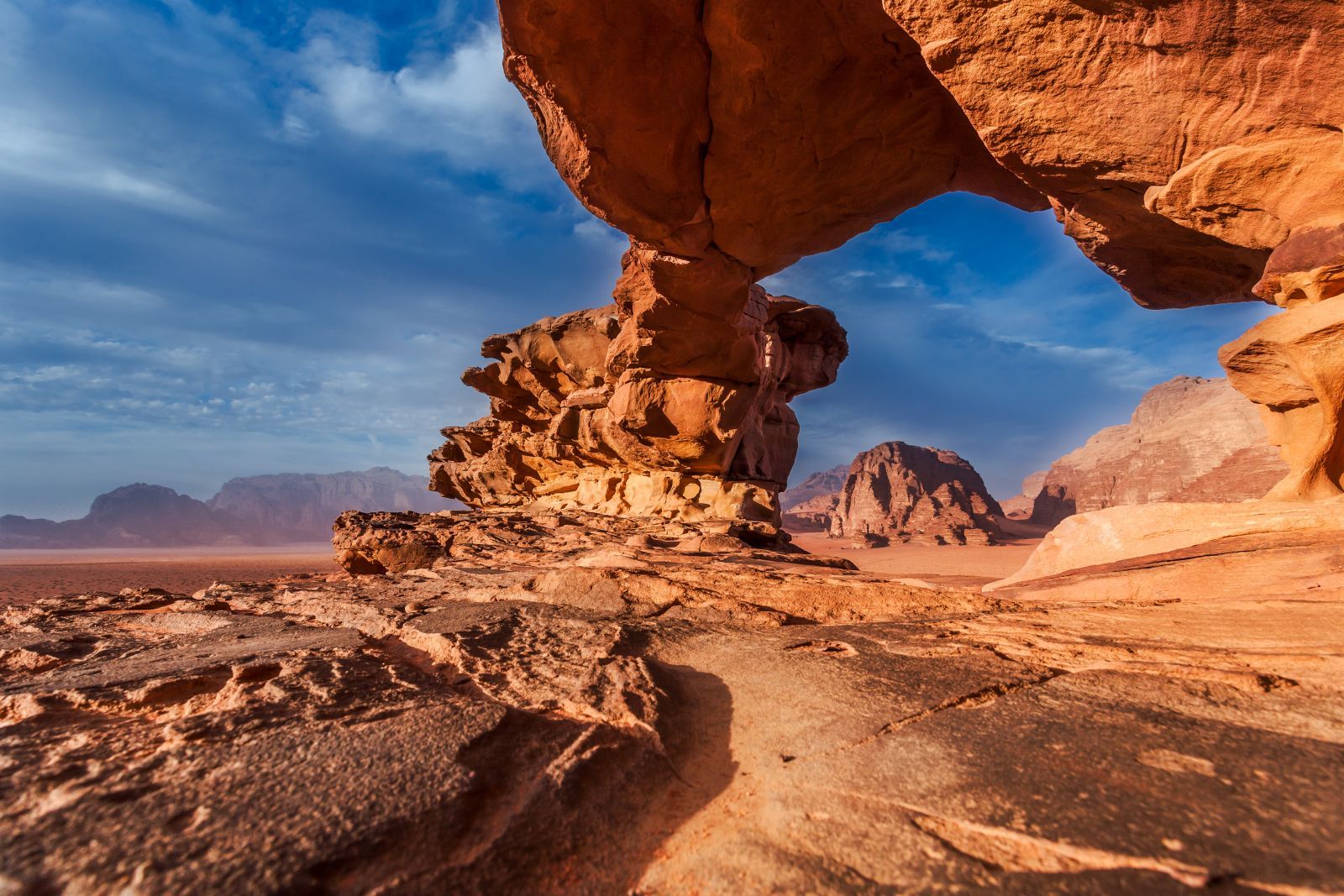 Rock arch at Wadi Rum, Jordan