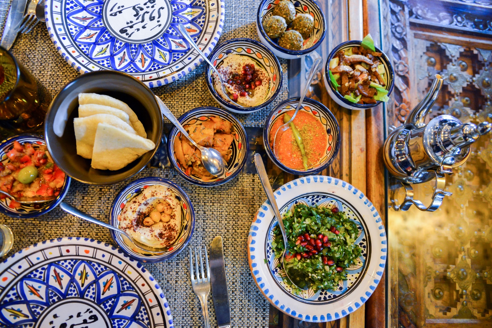 Middle Eastern meze dinner