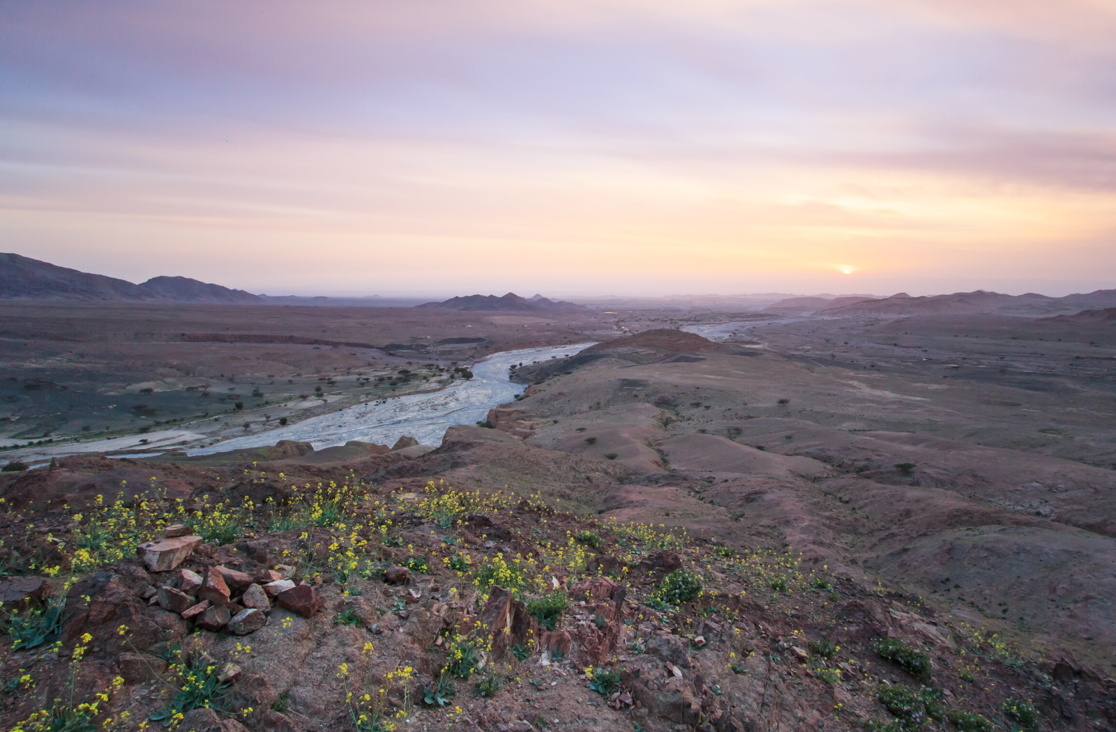 Sunset in the Feynan Natural Reserve, Jordan