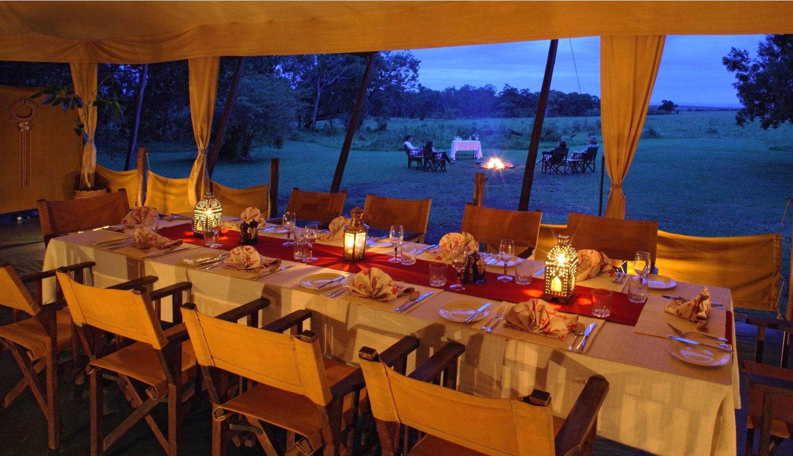 Dining room at Elephant Pepper Camp in Kenya 