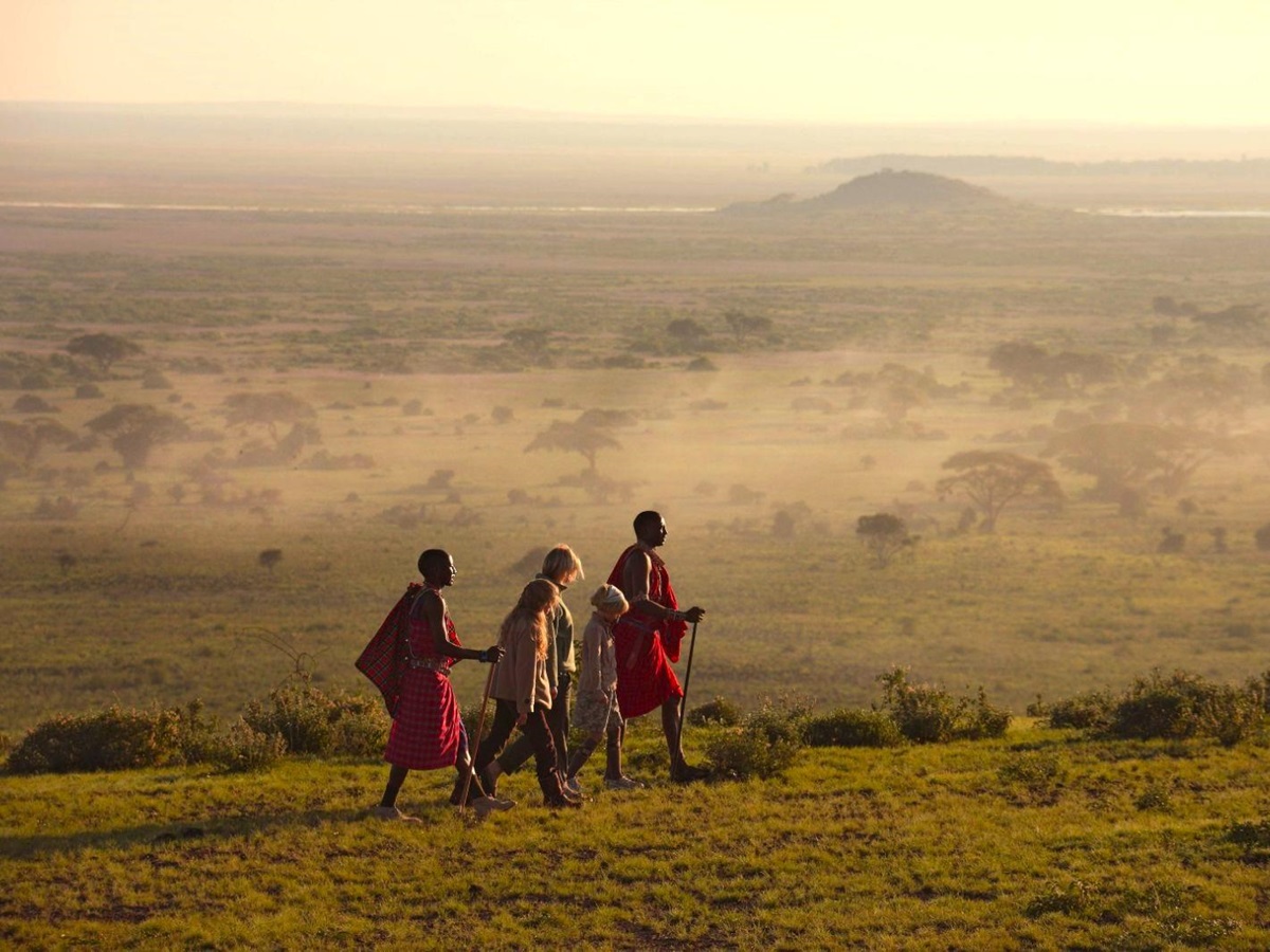 Bus walk in the Amboseli National Park from Elewana Tortilis Camp in Kenya