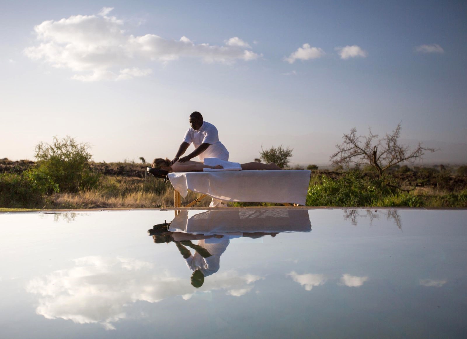 Massage at Elewana Tortilis Camp in the Amboseli National Park in Kenya