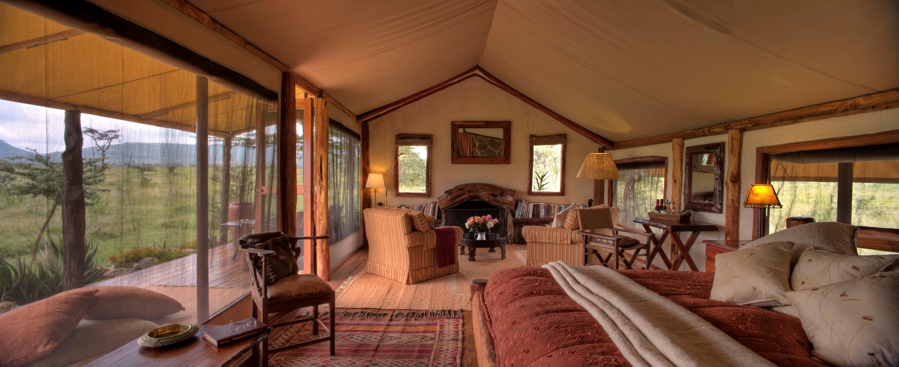 A luxury tent at Enasoit in Kenya