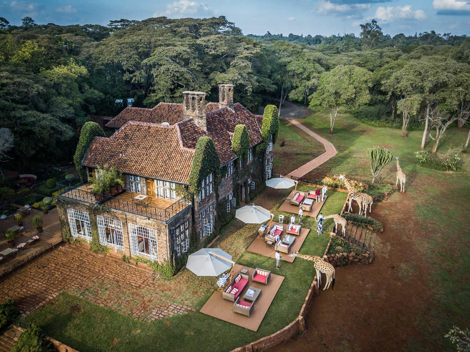 Ariel View of Giraffe Manor Nairobi