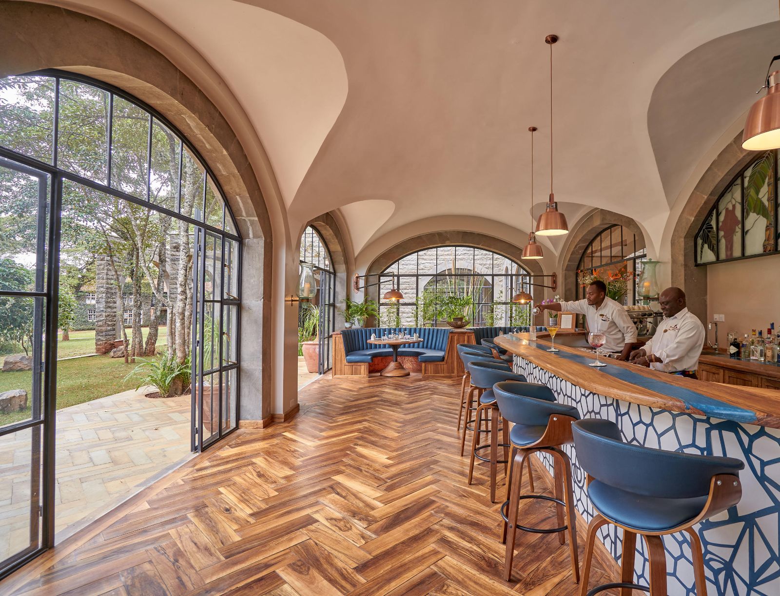 Bar area at Giraffe Manor Nairobi