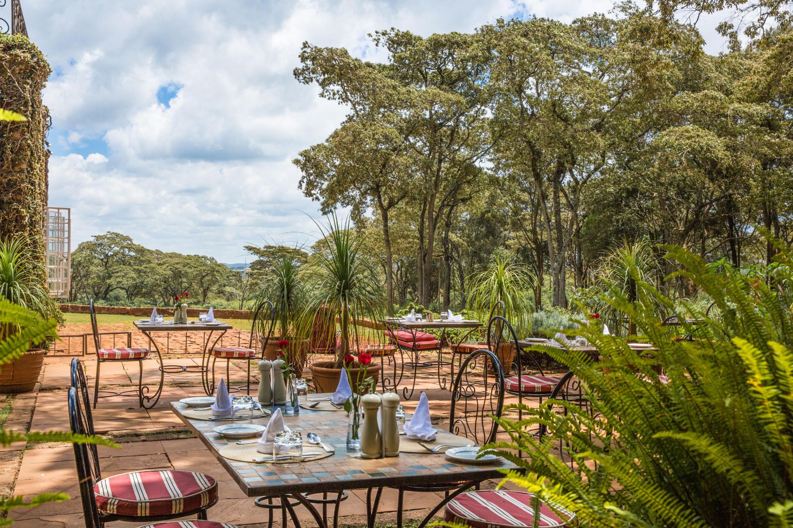 Outdoor dining at Giraffe Manor Nairobi