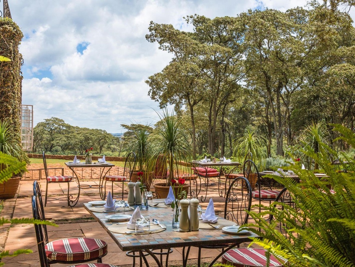 Outdoor dining at Giraffe Manor Nairobi