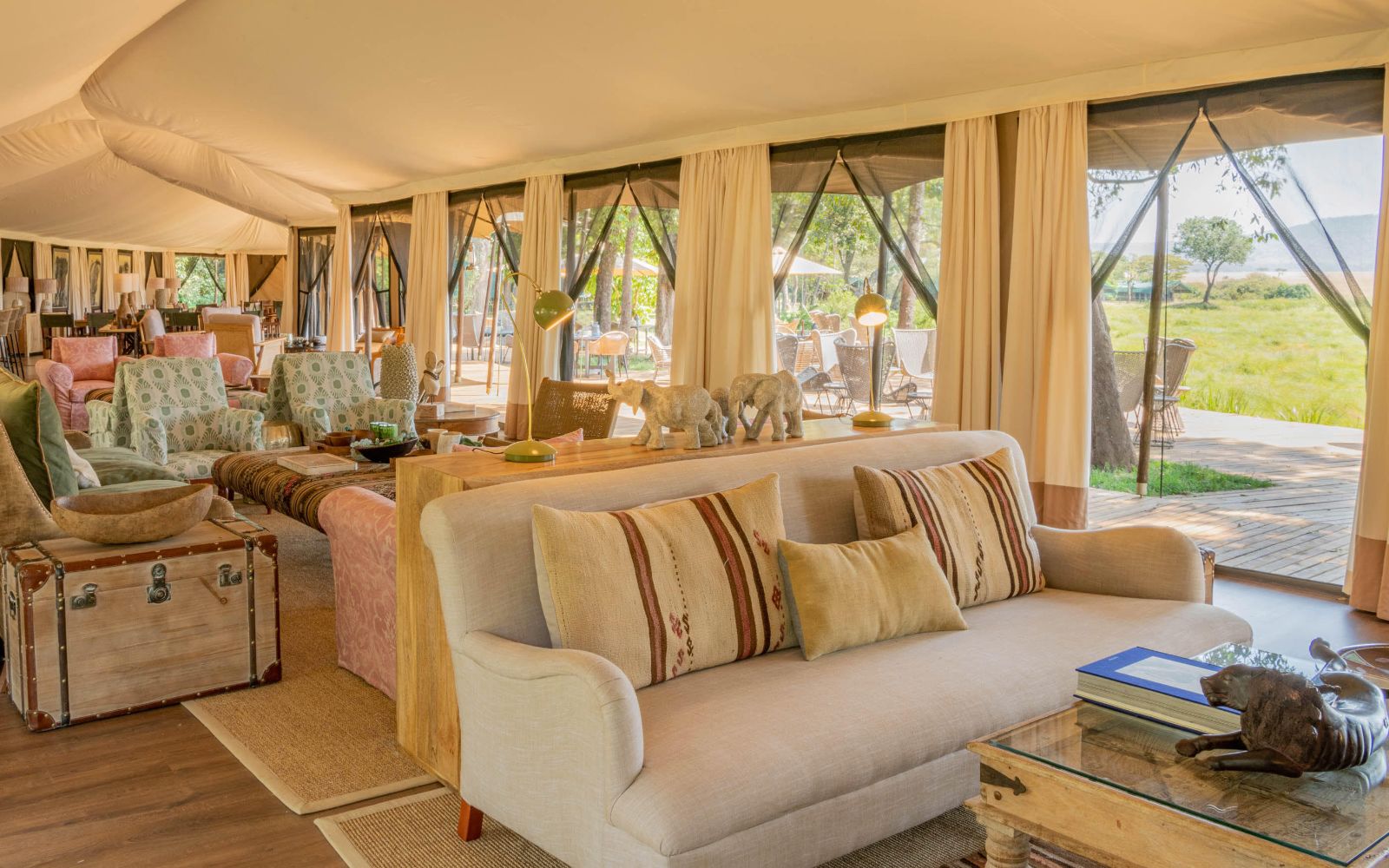 Lounge area at Little Governors Camp, Kenya