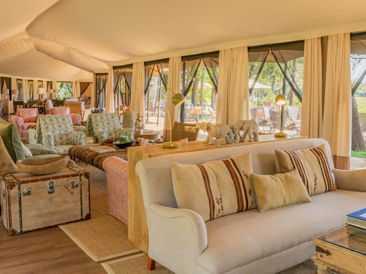 Lounge area at Little Governors Camp, Kenya