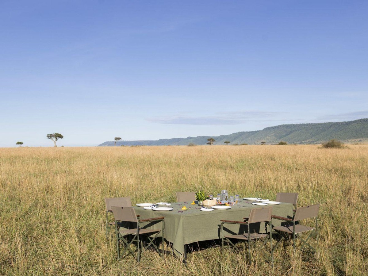 Dining on Safari at Little Governors Camp, Kenya