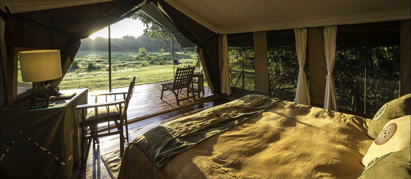 View from bedroom at Little Governors in Kenya 