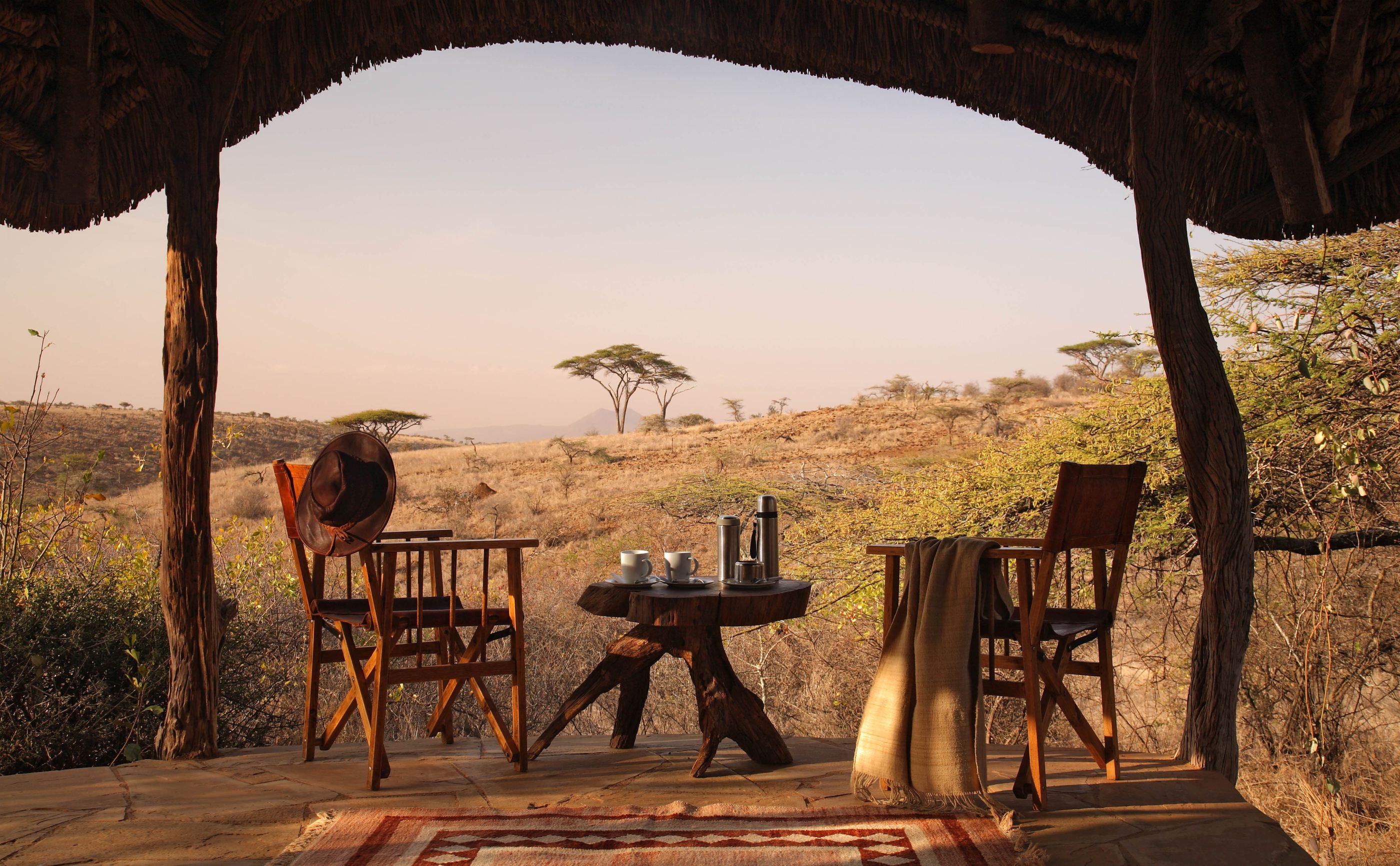 Morning tea at Lewa Safari Camp, Kenya