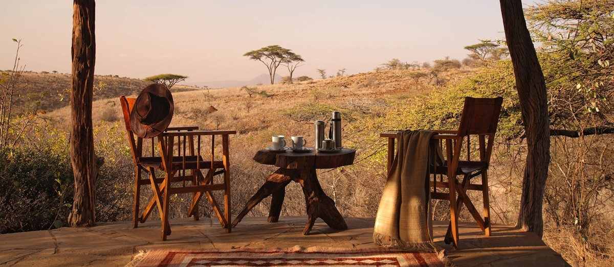Morning tea at Lewa Safari Camp, Kenya