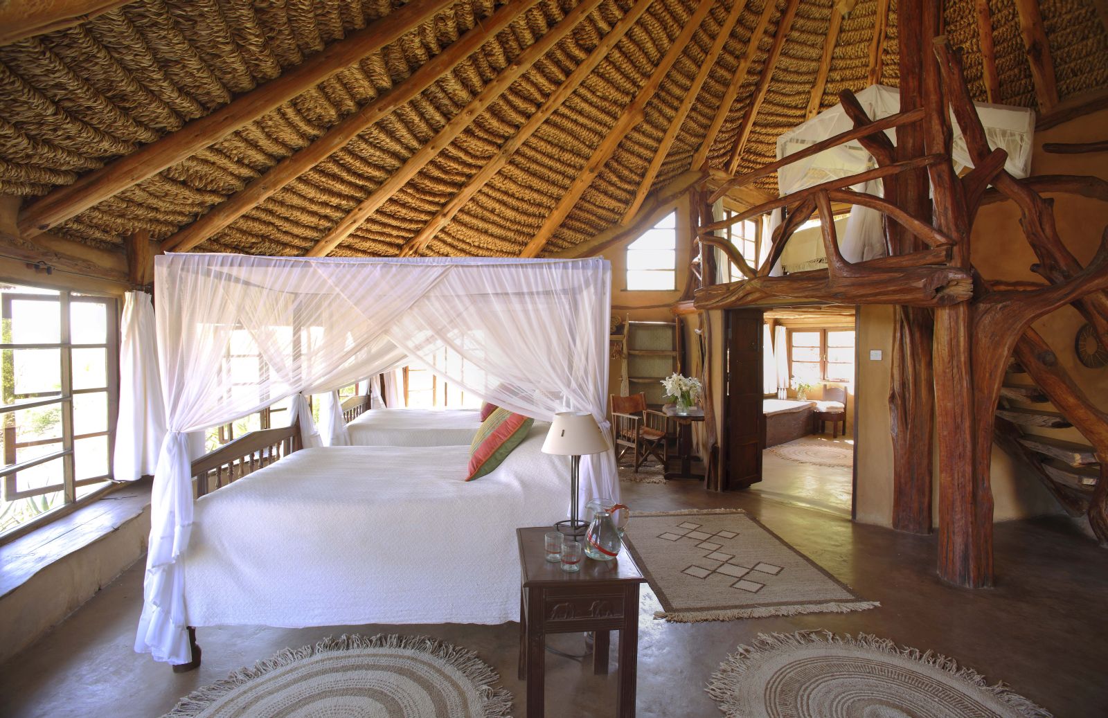 Bedroom interior at Lewa Wilderness Camp in Kenya 