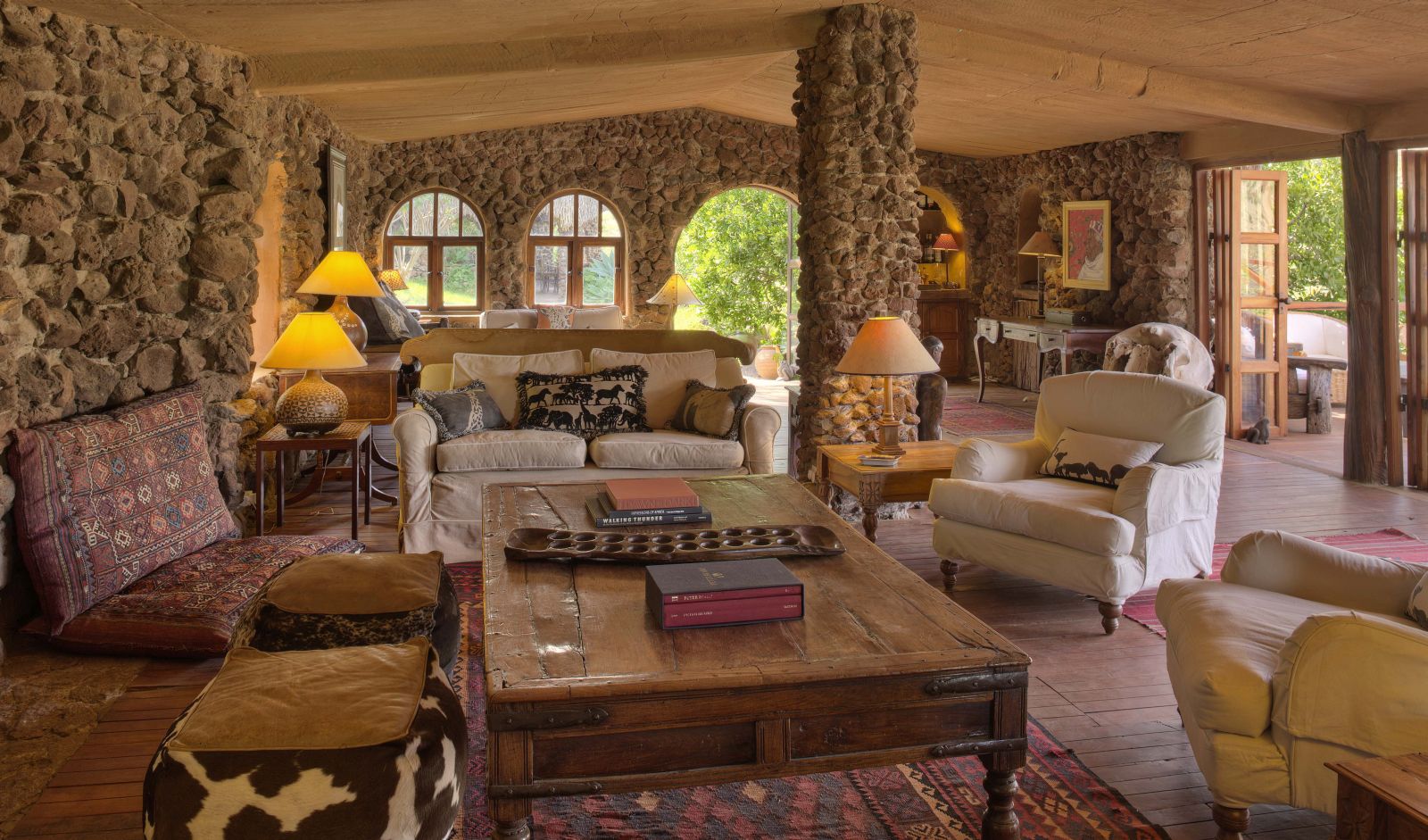 Sitting room at Lewa Wilderness Camp in Kenya 