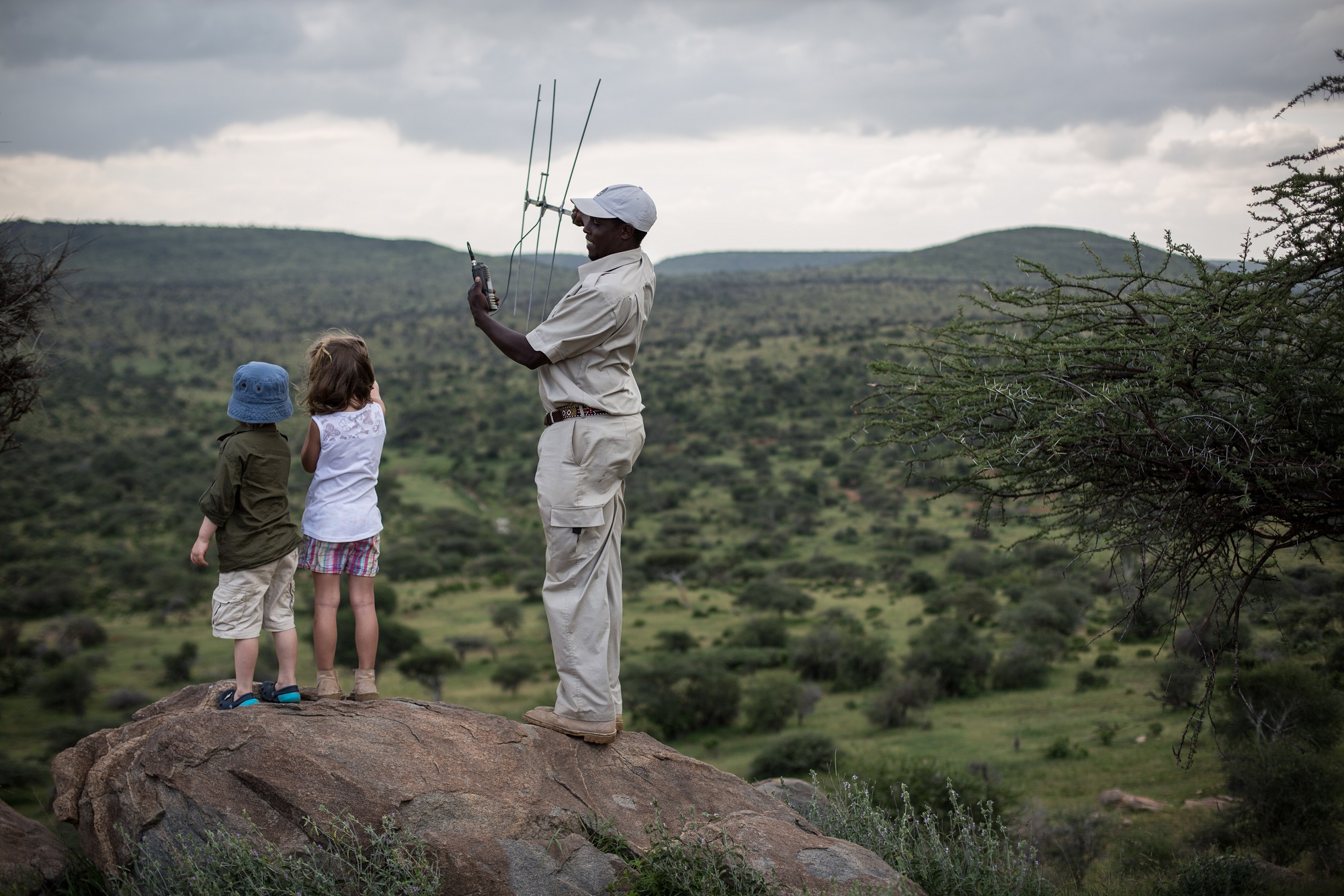 Tracking lions at Loisaba, Kenya